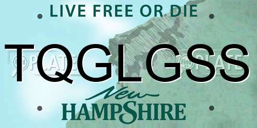 TQGLGSS New Hampshire License Plate