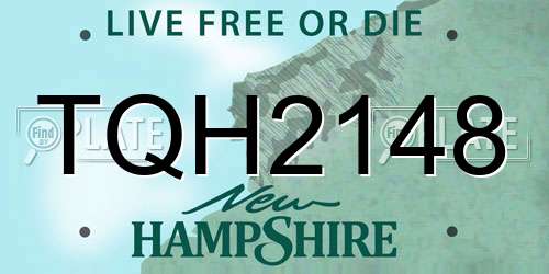 TQH2148 New Hampshire License Plate