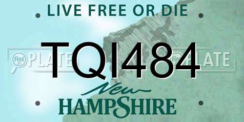 TQI484 New Hampshire License Plate