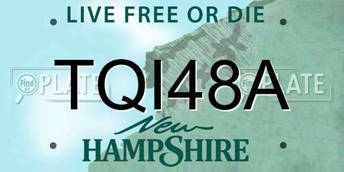 TQI48A New Hampshire License Plate