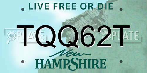 TQQ62T New Hampshire License Plate
