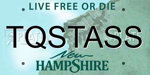 TQSTASS New Hampshire License Plate