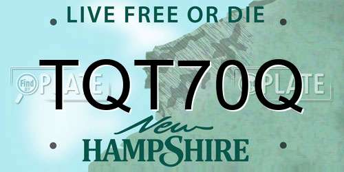 TQT70Q New Hampshire License Plate