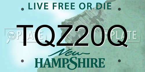 TQZ20Q New Hampshire License Plate