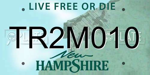 TR2M010 New Hampshire License Plate