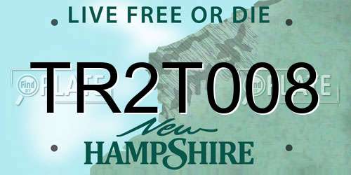 TR2T008 New Hampshire License Plate