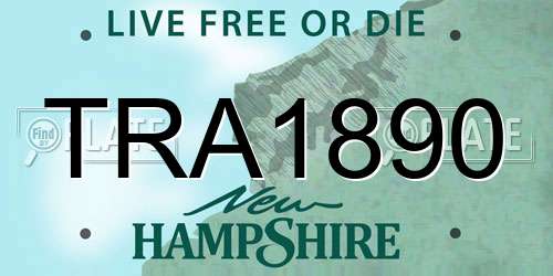 TRA1890 New Hampshire License Plate