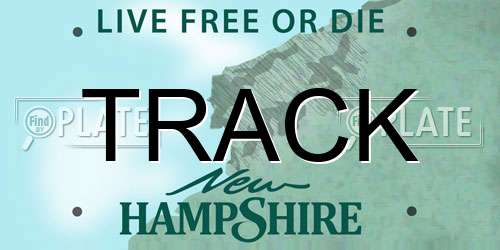 TRACK New Hampshire License Plate
