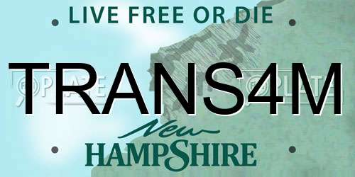 TRANS4M New Hampshire License Plate
