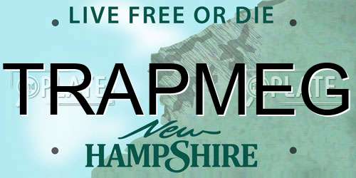 TRAPMEG New Hampshire License Plate