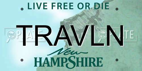TRAVLN New Hampshire License Plate