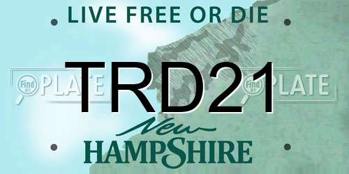 TRD21 New Hampshire License Plate