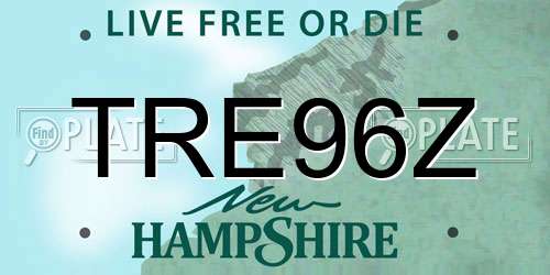 TRE96Z New Hampshire License Plate