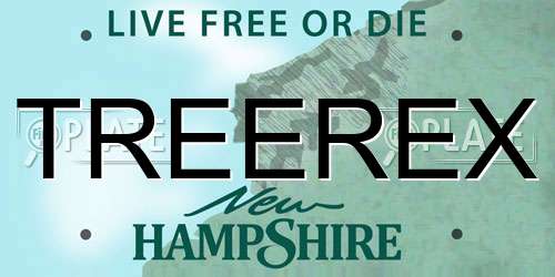 TREEREX New Hampshire License Plate