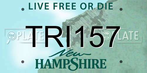 TRI157 New Hampshire License Plate