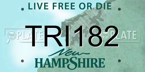 TRI182 New Hampshire License Plate