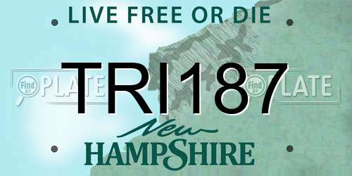 TRI187 New Hampshire License Plate