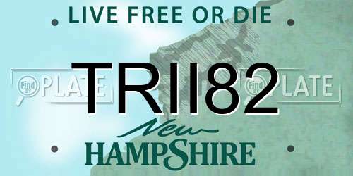TRII82 New Hampshire License Plate