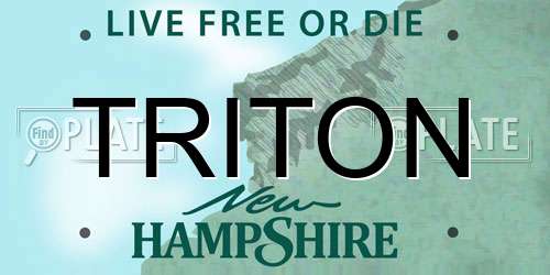 TRITON New Hampshire License Plate