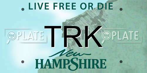 TRK New Hampshire License Plate