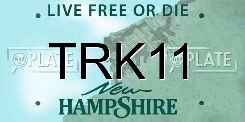 TRK11 New Hampshire License Plate
