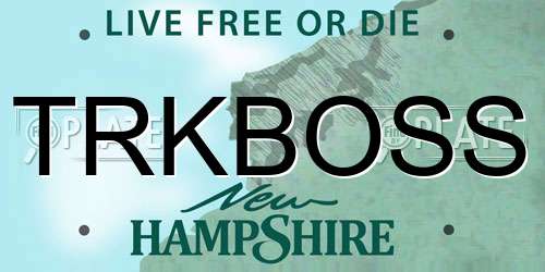 TRKBOSS New Hampshire License Plate