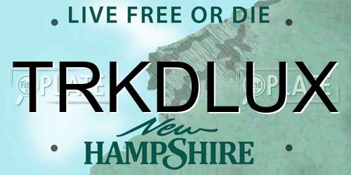 TRKDLUX New Hampshire License Plate