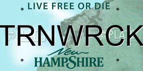 TRNWRCK New Hampshire License Plate