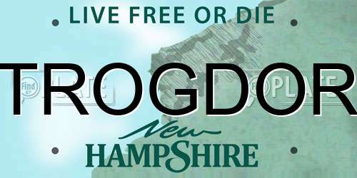 TROGDOR New Hampshire License Plate