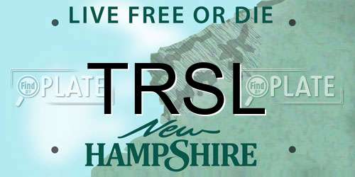 TRSL New Hampshire License Plate
