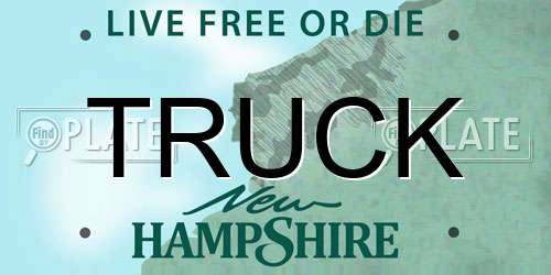TRUCK New Hampshire License Plate