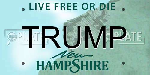 TRUMP New Hampshire License Plate