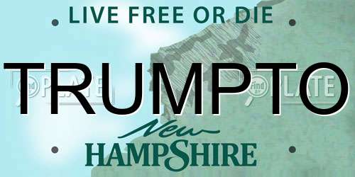 TRUMPTO New Hampshire License Plate