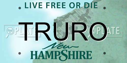 TRURO New Hampshire License Plate