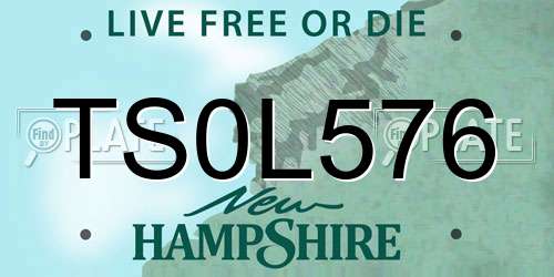 TS0L576 New Hampshire License Plate