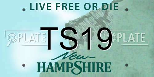 TS19 New Hampshire License Plate