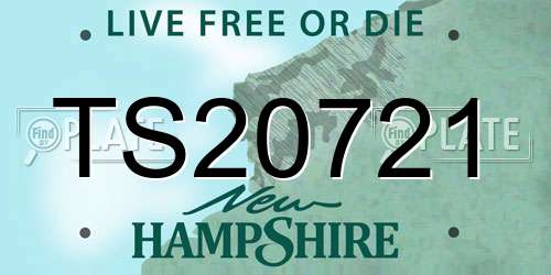 TS20721 New Hampshire License Plate