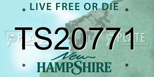 TS20771 New Hampshire License Plate