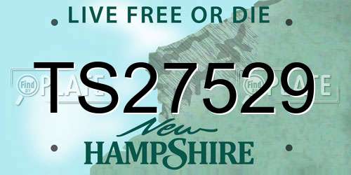 TS27529 New Hampshire License Plate