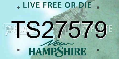 TS27579 New Hampshire License Plate