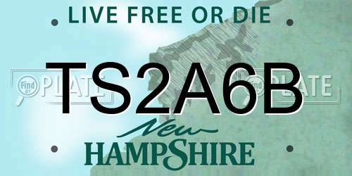 TS2A6B New Hampshire License Plate