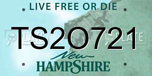 TS2O721 New Hampshire License Plate