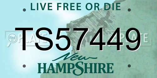 TS57449 New Hampshire License Plate