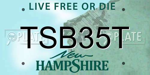 TSB35T New Hampshire License Plate