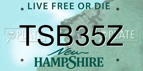 TSB35Z New Hampshire License Plate