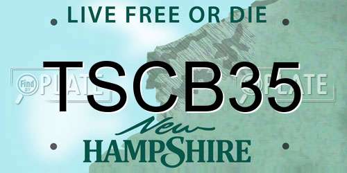 TSCB35 New Hampshire License Plate