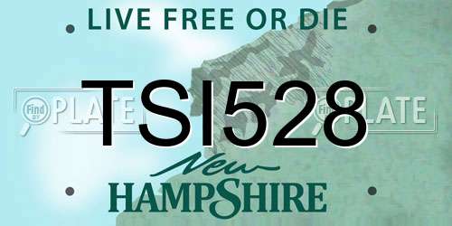 TSI528 New Hampshire License Plate