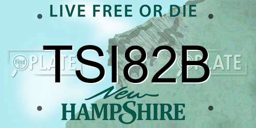 TSI82B New Hampshire License Plate