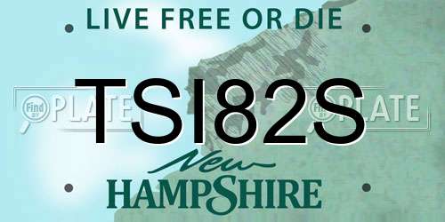 TSI82S New Hampshire License Plate