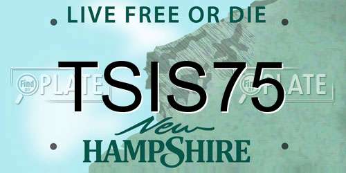 TSIS75 New Hampshire License Plate